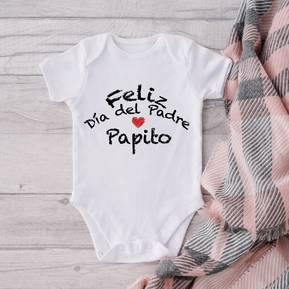 

Happy Father's Day Print Baby Bodysuit Boys Girls Clothes Infant Cute Romper Toddler Jumpsuit Father's Day Newbron Present