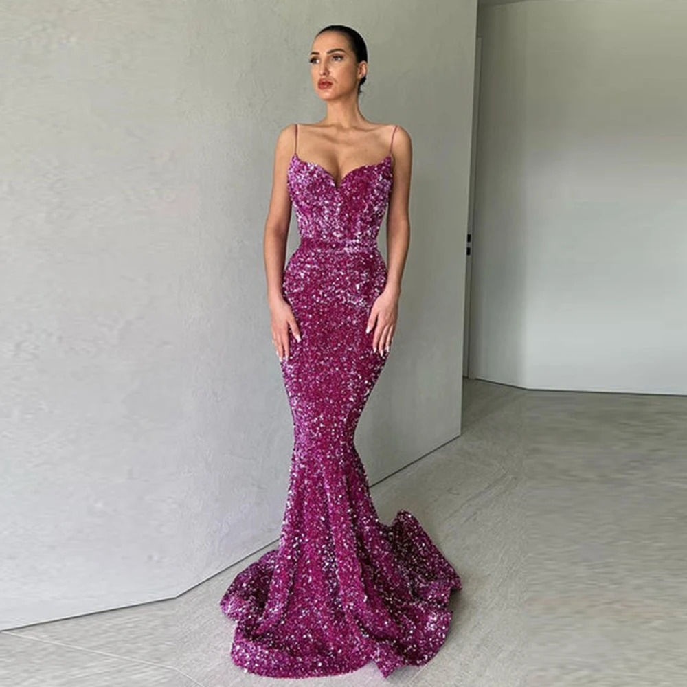 YALIN Exquisite Mermaid Prom Dresses Spaghetti Strap Backless Long Party Gown Glitter Sequin V-Neck Evening Dress Sweep Train
YALIN Exquisite Mermaid Prom Dresses Spaghetti Strap Backless Long Party Gown Glitter Sequin V-Neck Evening Dress Sweep Train
