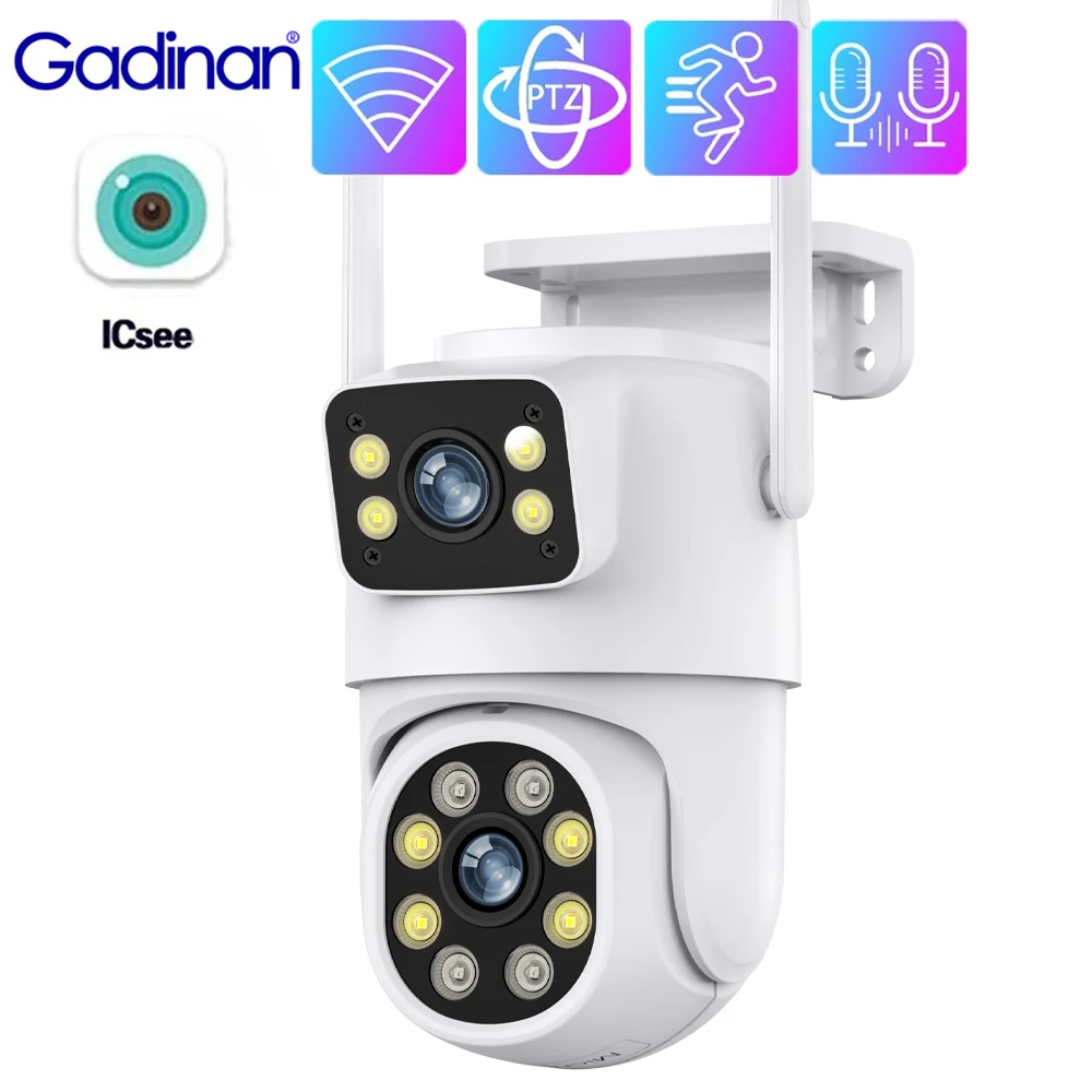 Gadinan 8MP 4K Wifi Camera Dual Lens with Dual Screen Ai Human Detect Auto Track Wireless Outdoor Surveillance Camera ICSee App
Gadinan 8MP 4K Wifi Camera Dual Lens with Dual Screen Ai Human Detect Auto Track Wireless Outdoor Surveillance Camera ICSee App