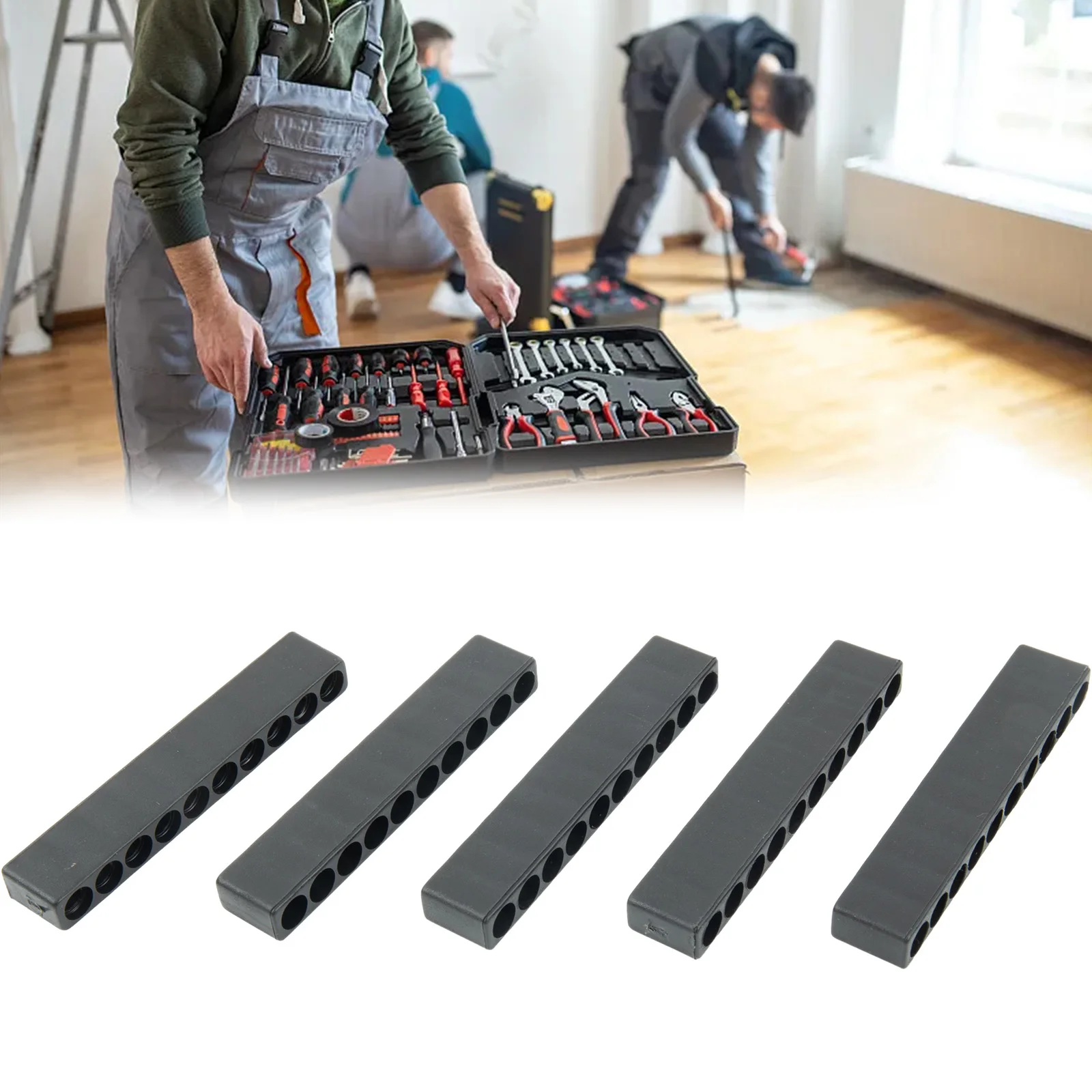 5pcs Screwdriver Bit 10 Hole Holder Hex Shank Screw Driver Drill Bit Storage Rack Home Staging Tool Organization Support Black
5pcs Screwdriver Bit 10 Hole Holder Hex Shank Screw Driver Drill Bit Storage Rack Home Staging Tool Organization Support Black