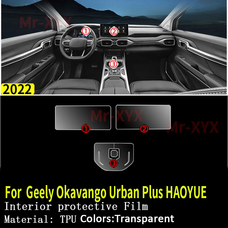 TPU Car Gear Dashboard Gps Navigation Screen Film Protective Sticker For Geely Okavango Urban Plus HAOYUE Anti-scratch 2020-2022
TPU Car Gear Dashboard Gps Navigation Screen Film Protective Sticker For Geely Okavango Urban Plus HAOYUE Anti-scratch 2020-2022