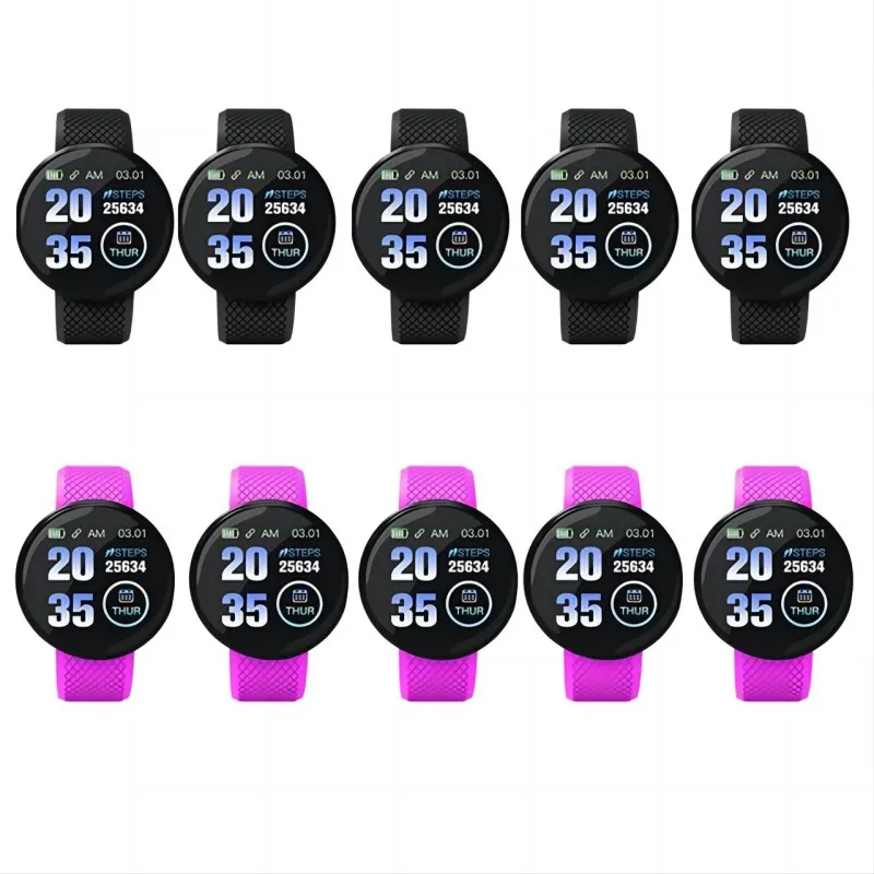 10PCS D18 Smart Watch Mixed Color Wholesale USB Charging Sports Heart Rate Monitor Fashion Men Smartbracelet for All Smartphone
10PCS D18 Smart Watch Mixed Color Wholesale USB Charging Sports Heart Rate Monitor Fashion Men Smartbracelet for All Smartphone