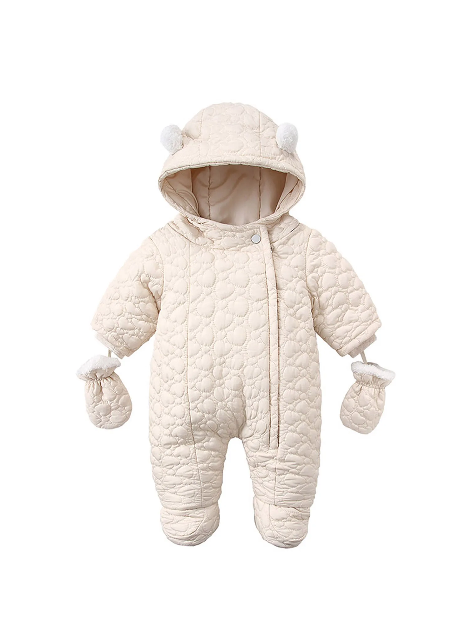Baby Girl Boy Bear Ear Hooded Fleece Footies Romper Long Sleeve Zipper Jumpsuit With Mittens Unisex Winter Outfit Snowsuit
Baby Girl Boy Bear Ear Hooded Fleece Footies Romper Long Sleeve Zipper Jumpsuit With Mittens Unisex Winter Outfit Snowsuit