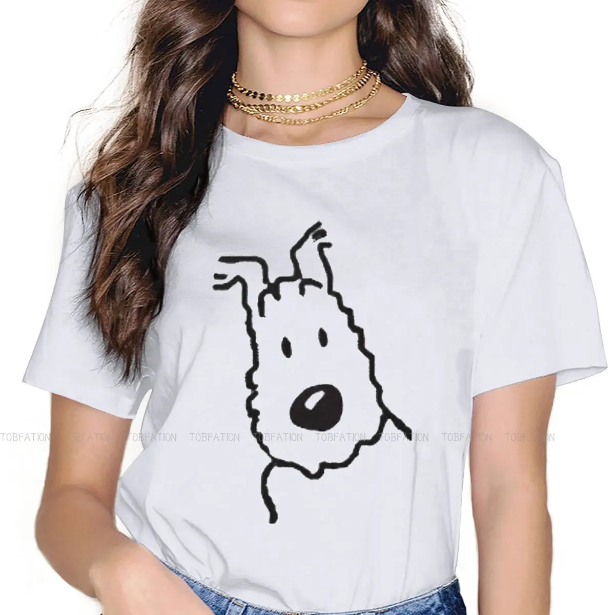 The Adventures Comics Girls T Shirt SNOWY Female Tops Harajuku Funny Tees Ladies 4XL Cotton Tshirt
The Adventures Comics Girls T Shirt SNOWY Female Tops Harajuku Funny Tees Ladies 4XL Cotton Tshirt