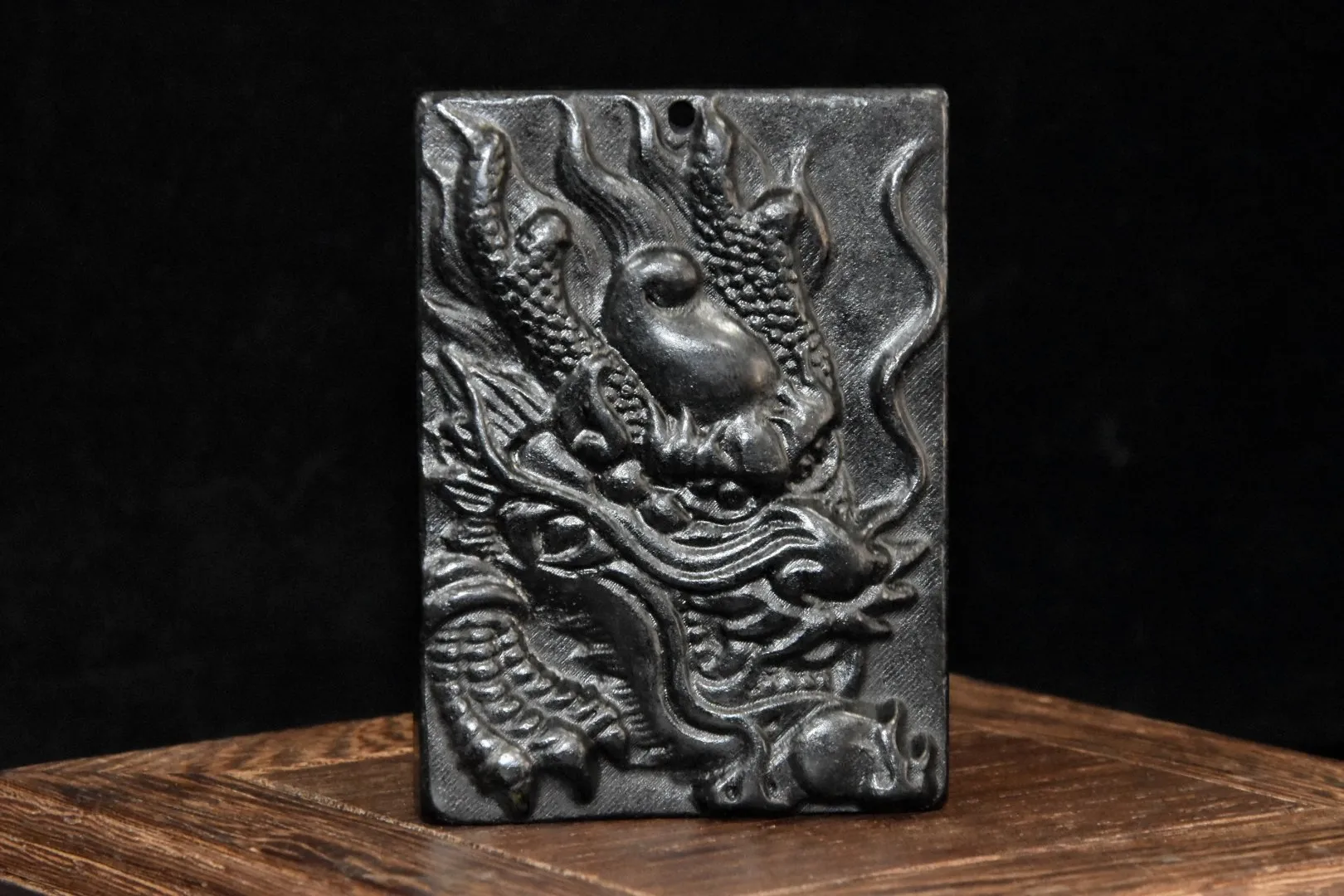 China Hongshan Culture Magnetic Black Iron Meteorite Sculpture Lucky'“Dragon”Necklace/Waist Tag Home Decoration#8
China Hongshan Culture Magnetic Black Iron Meteorite Sculpture Lucky'“Dragon”Necklace/Waist Tag Home Decoration#8