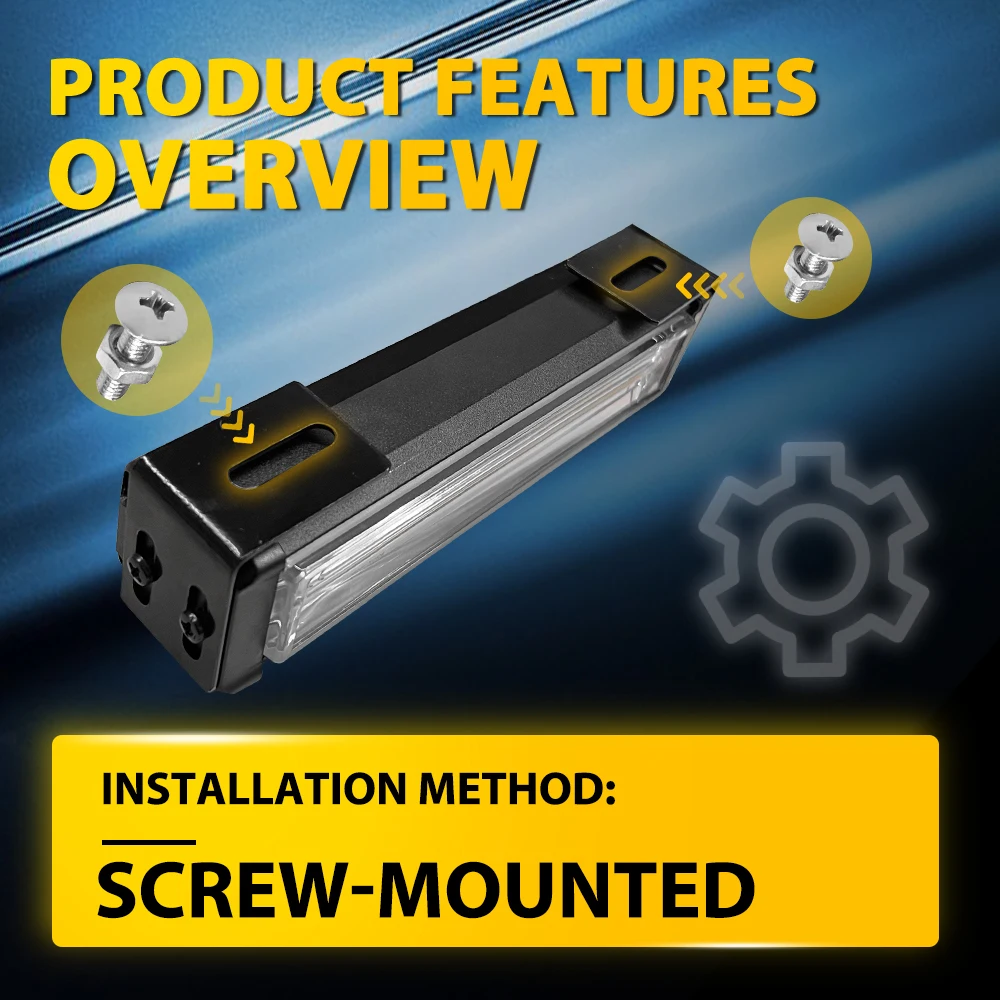 2Pcs Amber LED Strobe Flashing Lights Lamp Bars Turn Signal Lamp Emergency Light For Motorcycle Truck Bus 12-24V Waterproof 2Pcs Amber LED Strobe Flashing Lights Lamp Bars Turn Signal Lamp Emergency Light For Motorcycle Truck Bus 12-24V Waterproof