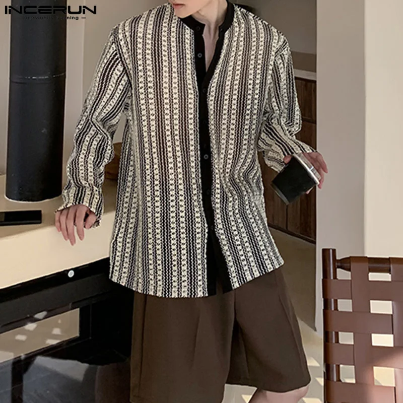 2023 Men Shirt Patchwork Hollow Out O-neck Long Sleeve Men Clothing Streetwear Loose Transparent Fashion Shirts S-5XL INCERUN
2023 Men Shirt Patchwork Hollow Out O-neck Long Sleeve Men Clothing Streetwear Loose Transparent Fashion Shirts S-5XL INCERUN