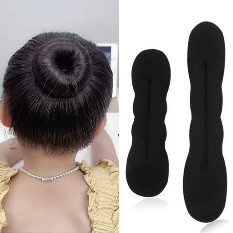 

2PCS Sponge Hair Styling Tool Plastic Loop Curly Hair Maker Hair Scrunchie Headband Twist Donut Bun Curler Hairbands Hairstyle