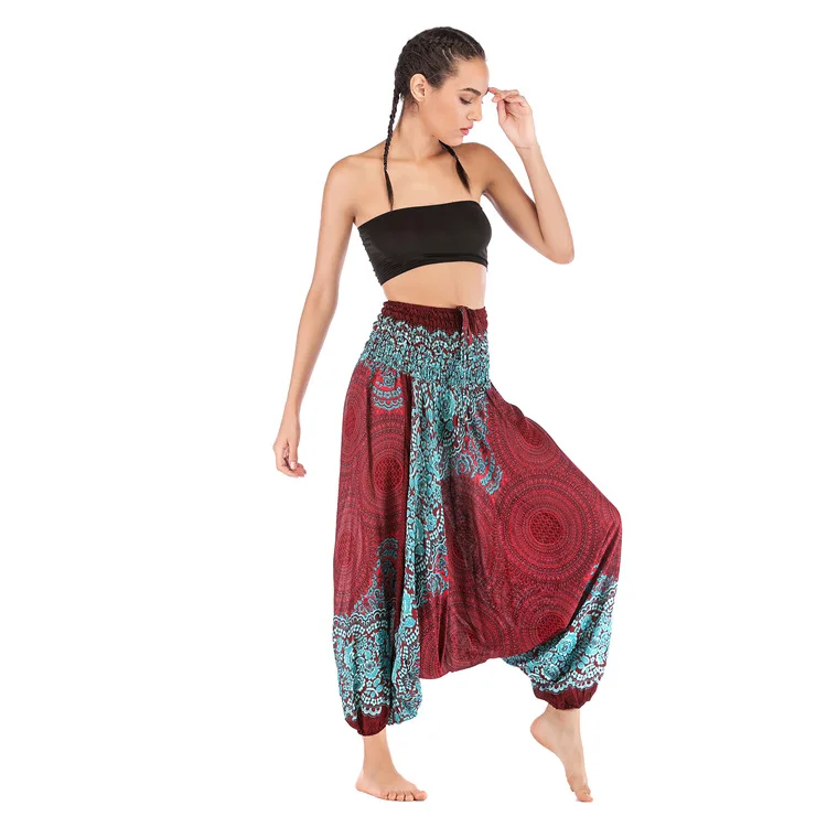2023 New Bohemian Style Rayon Comfortable Size Loose Yoga Dress with Hanging Crotch Pants Ethnic Jumpsuit
2023 New Bohemian Style Rayon Comfortable Size Loose Yoga Dress with Hanging Crotch Pants Ethnic Jumpsuit