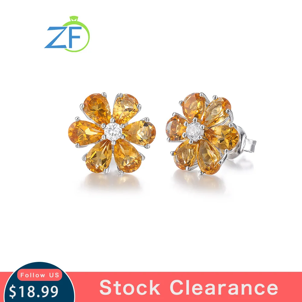 GZ ZONGFA Pure 925 Sterling Silver Stud Earrings for Women 8.5 Carats Natural Citrine Summer Flower Crystal Earring Fine Jewelry
GZ ZONGFA Pure 925 Sterling Silver Stud Earrings for Women 8.5 Carats Natural Citrine Summer Flower Crystal Earring Fine Jewelry