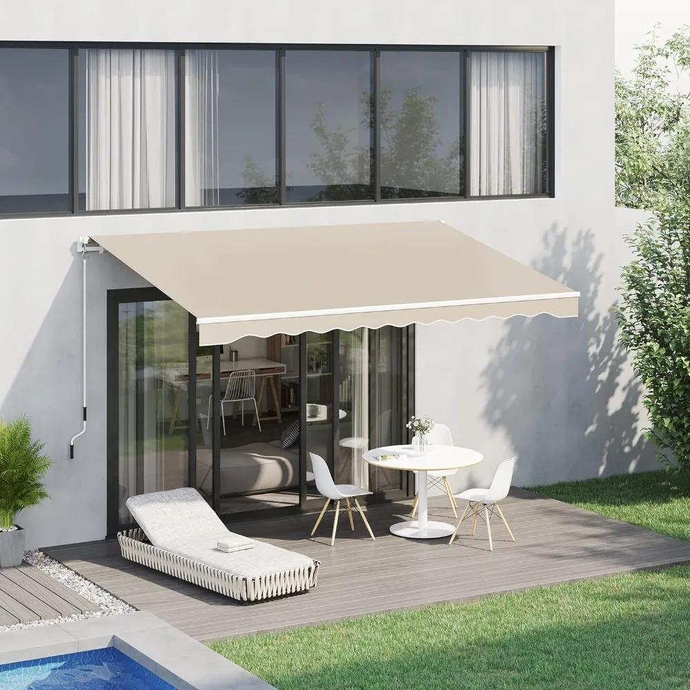 Outsunny 12' x 10' Retractable Awning Patio Awnings Sun Shade Shelter with Manual Crank Handle, 280g/m² UV & Water-Resistant
Outsunny 12' x 10' Retractable Awning Patio Awnings Sun Shade Shelter with Manual Crank Handle, 280g/m² UV & Water-Resistant