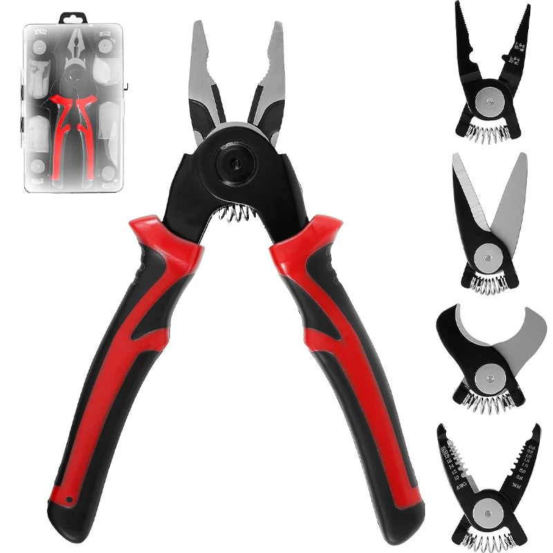 Multifunctional 5 In 1 Versatile Tool Kit Interchangeable Head Pliers Tool Set Dual-Color PVC Handle Pliers Hand Toolbox
Multifunctional 5 In 1 Versatile Tool Kit Interchangeable Head Pliers Tool Set Dual-Color PVC Handle Pliers Hand Toolbox