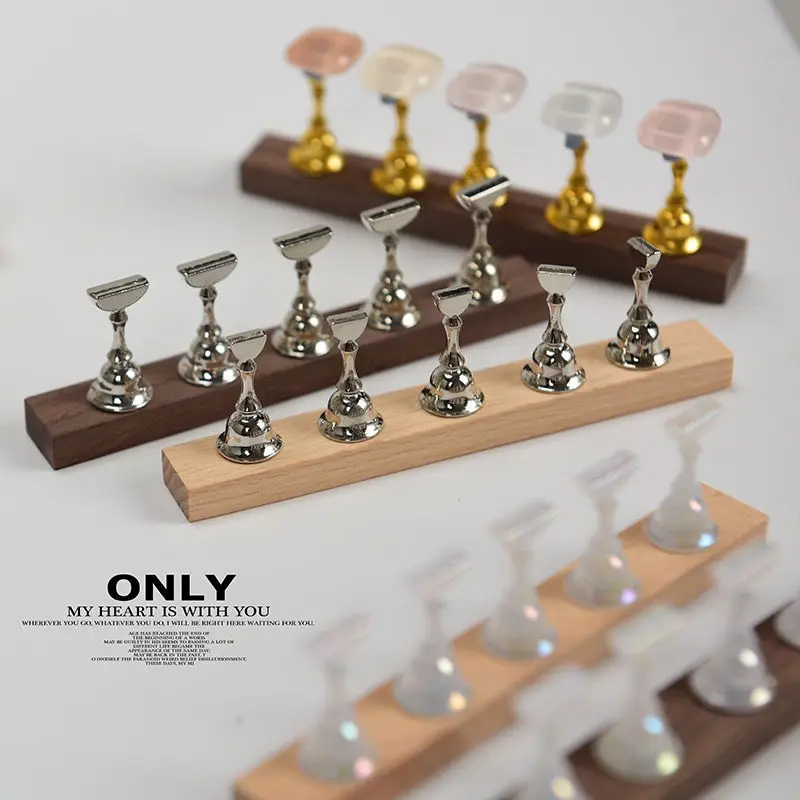 5pcs Nail Art Practice Display Stand Multicolor Natural Wood Holder Base Alloy Crystal Nail Polish Display Stand Manicure Tools
5pcs Nail Art Practice Display Stand Multicolor Natural Wood Holder Base Alloy Crystal Nail Polish Display Stand Manicure Tools