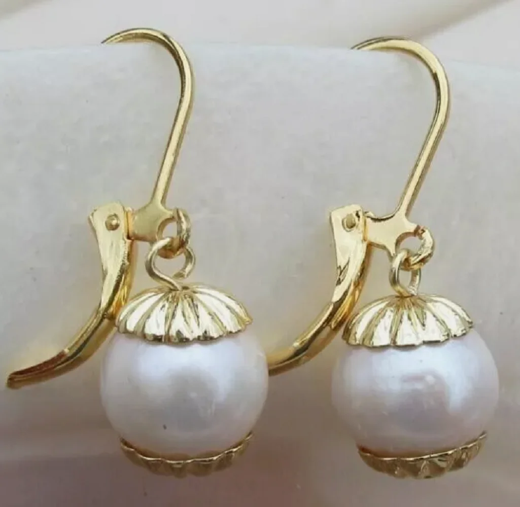 

Round 9-10mm AAA+White Natural South Sea Pearl Pendant Earrings 14k Gold 8-9mm 9-10mm 10-11mm 11-12mm 12-13mm