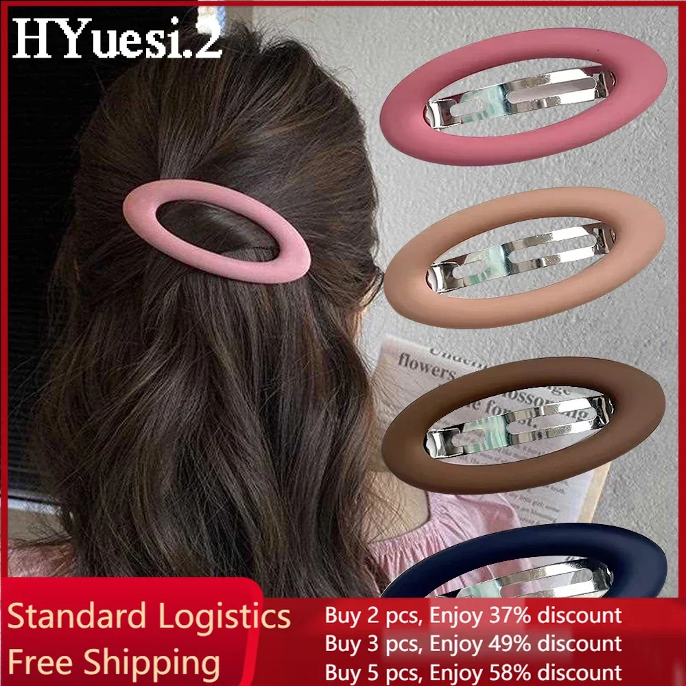 Elegant Frosted Hollow Oval Spring Hair Clips Vintage Geometric Ponytail Holder Hairpin Barrettes Women Girls Summer Headwear
Elegant Frosted Hollow Oval Spring Hair Clips Vintage Geometric Ponytail Holder Hairpin Barrettes Women Girls Summer Headwear
