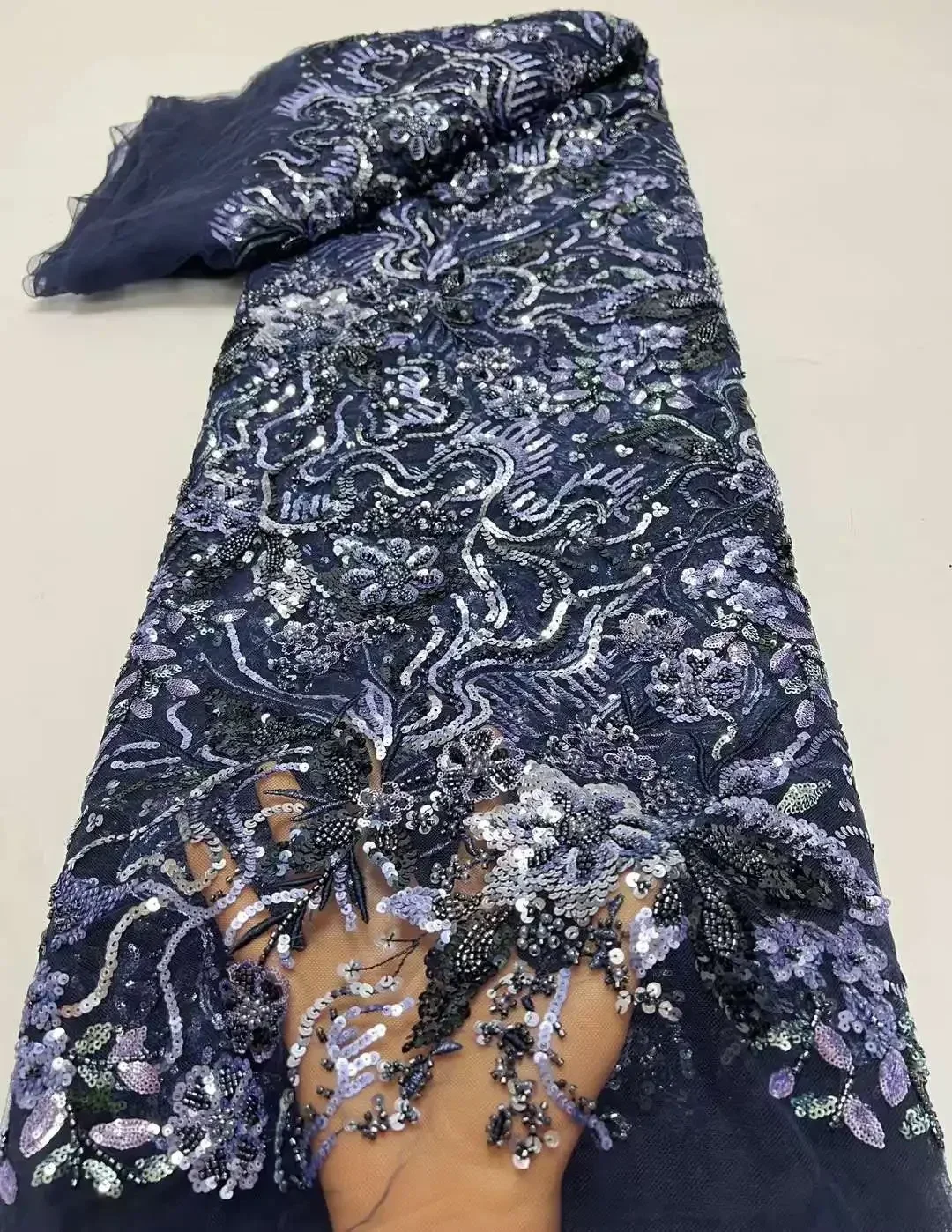 African Groom Sequins Lace 2024 High Quality navy blue African Tulle Embroidery Fabric for Wedding Party Dress Lace 5 Yards robe
African Groom Sequins Lace 2024 High Quality navy blue African Tulle Embroidery Fabric for Wedding Party Dress Lace 5 Yards robe