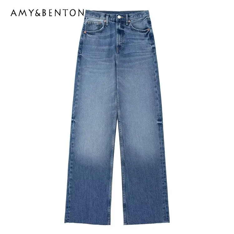 Women's Denim Pants European and American Women's Clothing Spring New Street Style Versatile High Waist Casual Wide Leg Jeans
Women's Denim Pants European and American Women's Clothing Spring New Street Style Versatile High Waist Casual Wide Leg Jeans