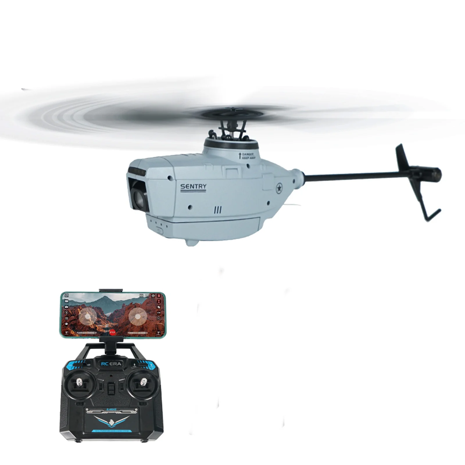 

RC ERA C127 Sentry 4CH 6-Axis Gyro Flybarless Optical Flow Localization RC Helicopter With 720P Camera 2.4GHz