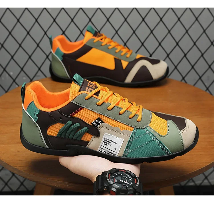 Low-Top Men's Casual Shoes Breathable Retro Sporty Style Summer New Fashion Trendy Bean Board Shoes Comfortable Rubber Sole Low-Top Men's Casual Shoes Breathable Retro Sporty Style Summer New Fashion Trendy Bean Board Shoes Comfortable Rubber Sole