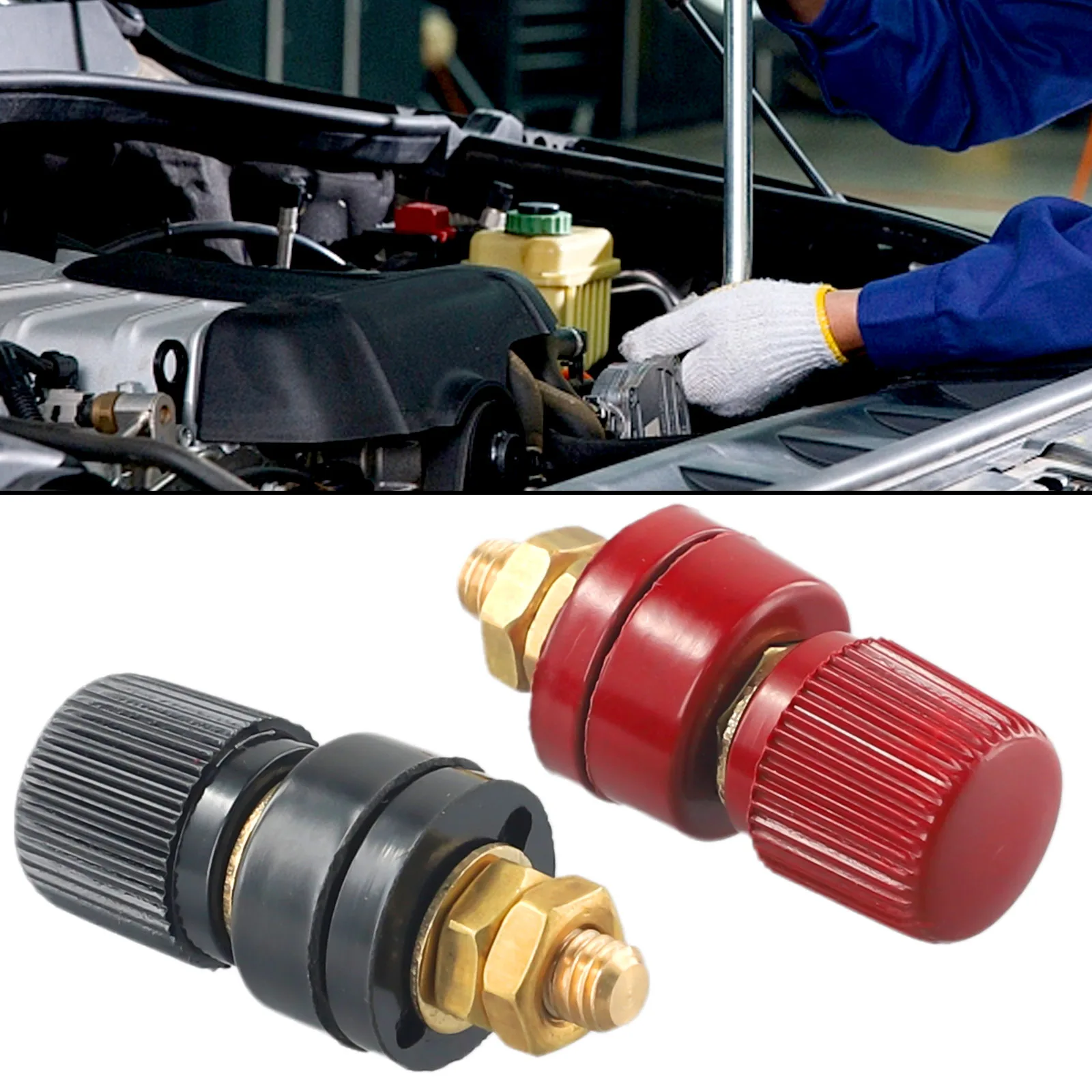 New 6mm Stud Premium Remote Battery Power Junction Red+black Post Connector Terminal Kit & 6mm Brass Stud And Nuts
New 6mm Stud Premium Remote Battery Power Junction Red+black Post Connector Terminal Kit & 6mm Brass Stud And Nuts