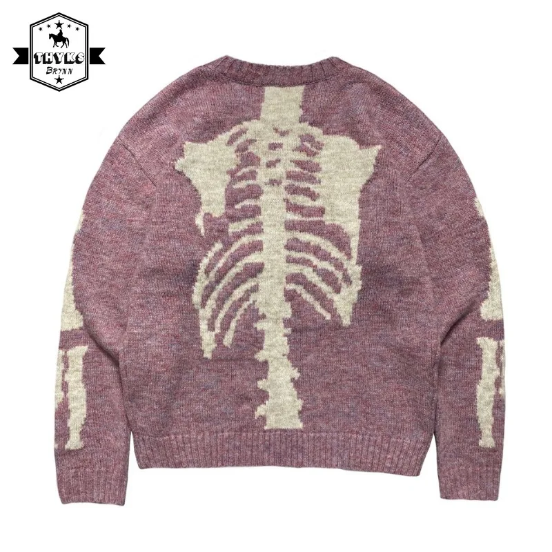 Kapital Skeleton Print Knitted Sweater Men Vintage Top Quality Japanese Harajuku Pullover Sweater Herren Autumn knit sweater
Kapital Skeleton Print Knitted Sweater Men Vintage Top Quality Japanese Harajuku Pullover Sweater Herren Autumn knit sweater