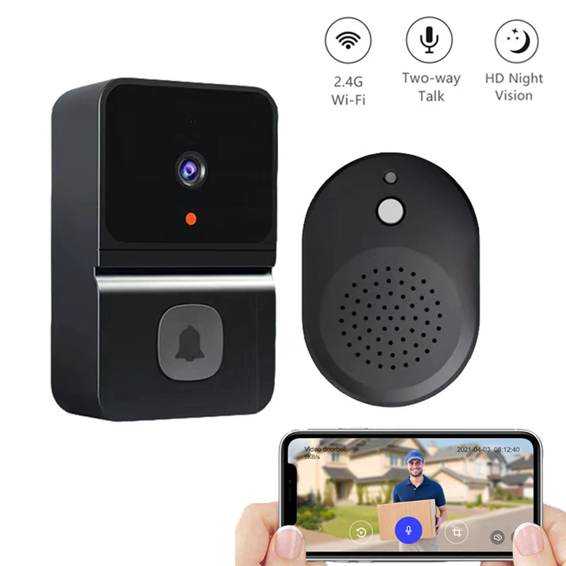 

WiFi Video Doorbell Wireless HD Camera PIR Motion Detection IR Alarm Security Smart Home Door Bell WiFi Intercom for Home