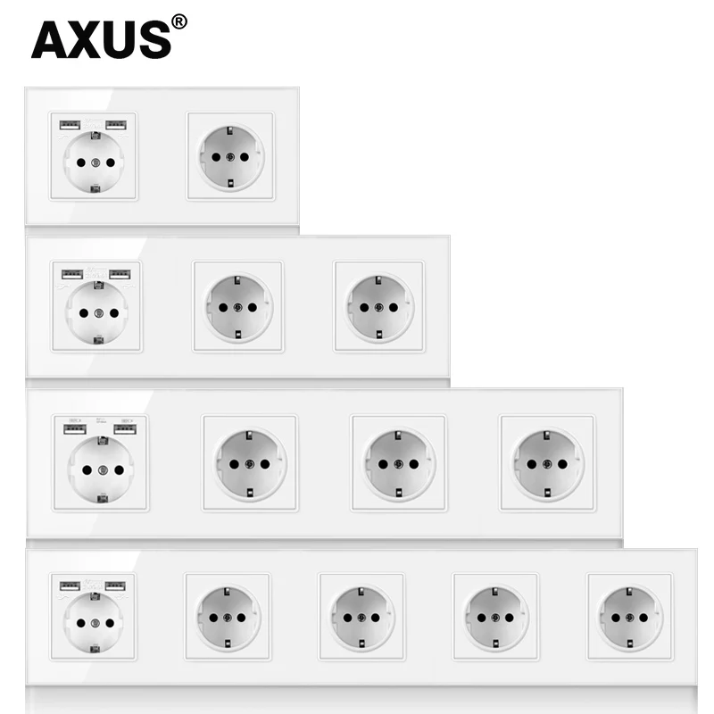 AXUS EU Standard Wall Power Socket With USB Many New Style Panel Bedroom Socket AC 110V-250V 16A Wall Embedded Double USB Outlet
AXUS EU Standard Wall Power Socket With USB Many New Style Panel Bedroom Socket AC 110V-250V 16A Wall Embedded Double USB Outlet