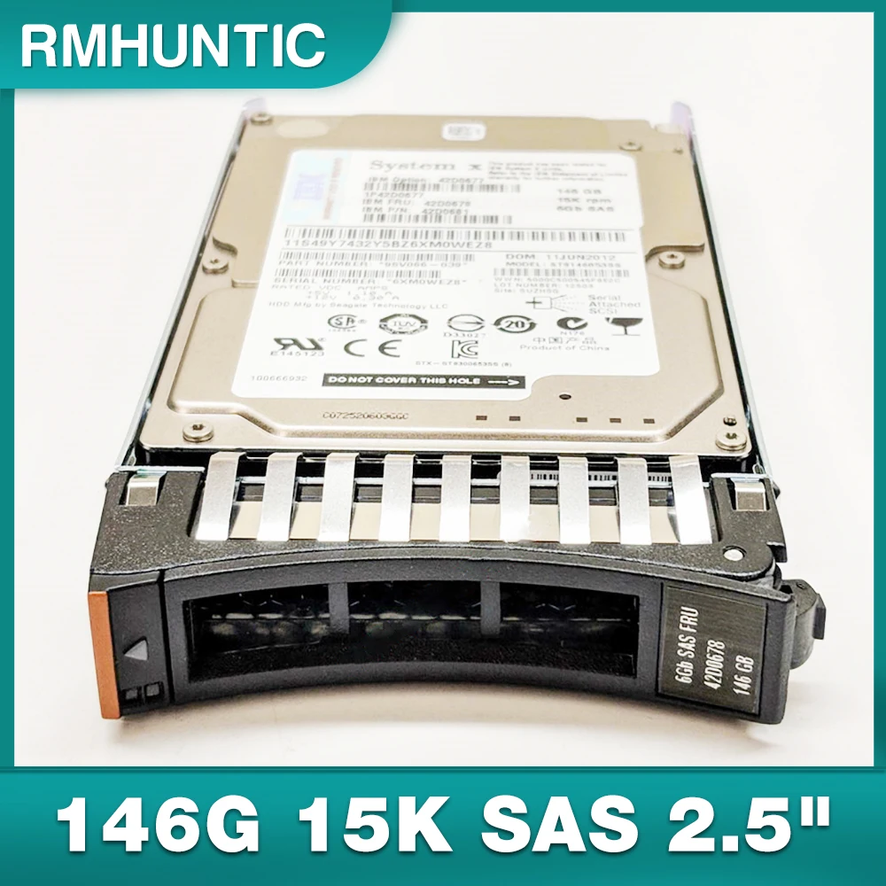 

HDD For IBM Hard Disk X3650 X3550M2 M3 M4 42D0677 42D0678 146G 15K SAS 2.5" Hard Drive