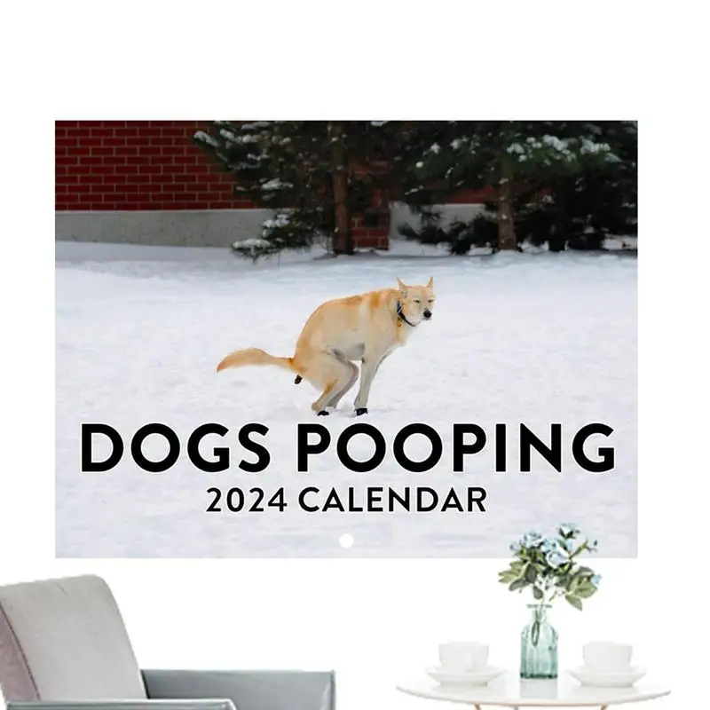

Poop Calendar Creative Dog Monthly Calendar Funny Gag Gift Wall Decor For School Dormitory Hotel Classroom Home Apartment