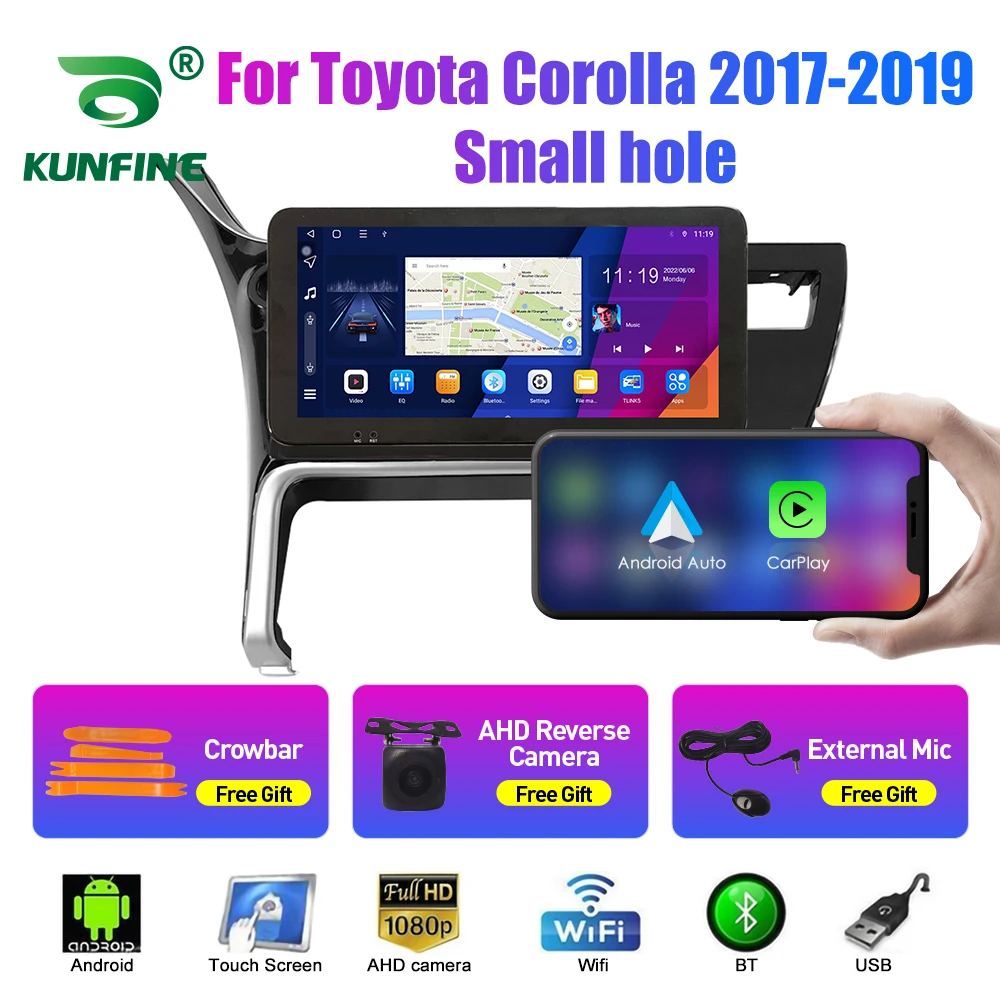 

Автомобильный радиоприемник 10,33 дюйма для Toyota Corolla/Levin 2Din Android Восьмиядерный автомобильный стерео DVD GPS навигатор плеер QLED экран Carplay