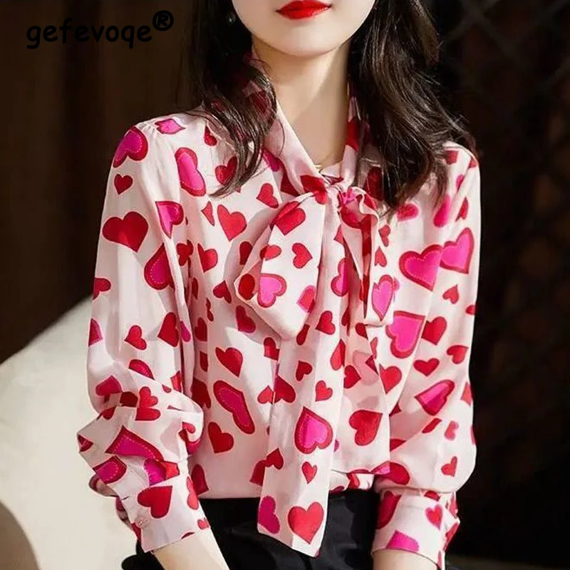 Women's Vintage Floral Print Bow Lace Up Blouse Elegant Fashion Office Lady Shirt Spring Autumn Casual Long Sleeve Tops Blusas
Women's Vintage Floral Print Bow Lace Up Blouse Elegant Fashion Office Lady Shirt Spring Autumn Casual Long Sleeve Tops Blusas