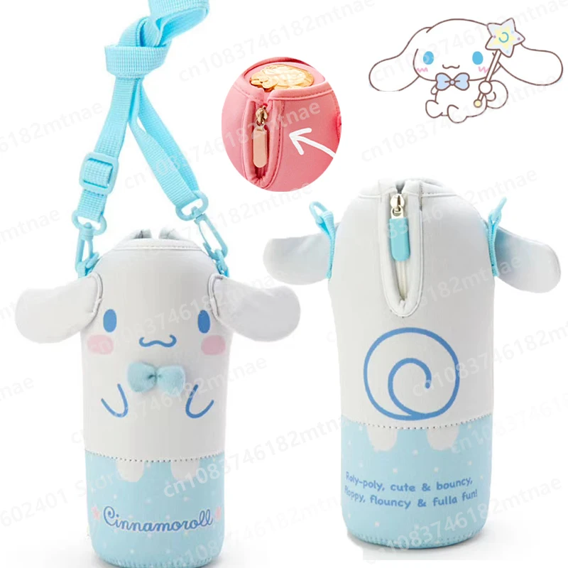 

Cute Anime Figure Hellos Kittys Water Bottle Bag Cinnamorolls Kawaii Thermal Insulation Bags Crossbody Tote Girls Gift Kids Toys