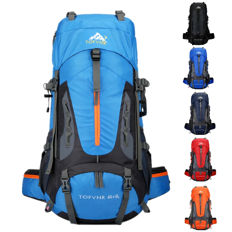 

65L Camping Backpack Travel Bag Men's Women Luggage Hiking Shoulder Bags Outdoor Climbing Trekking Large Men Traveling Bag