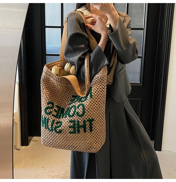 Embroidered Straw Summer Tote Bag 13 S90034962d94946e98a30c527e955e8f2P