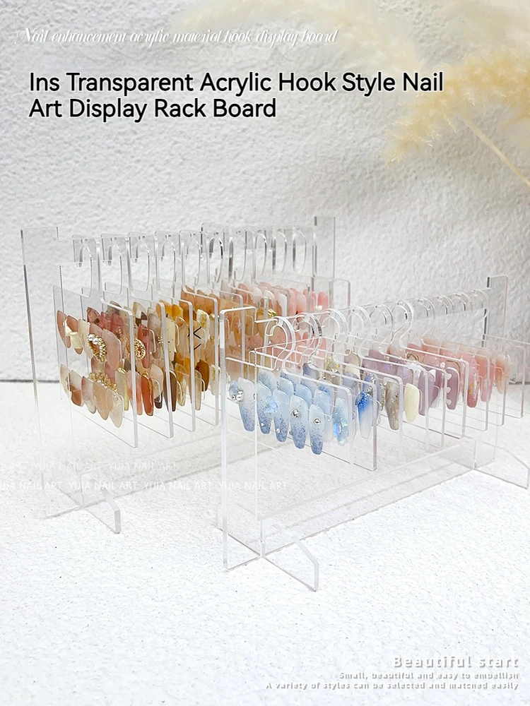 Acrylic Hook Style Nail Art Display Rack Nail Gel Color Card Works Sample Exhibition Tools Manicure Showing Shelf Nail Salon
Acrylic Hook Style Nail Art Display Rack Nail Gel Color Card Works Sample Exhibition Tools Manicure Showing Shelf Nail Salon