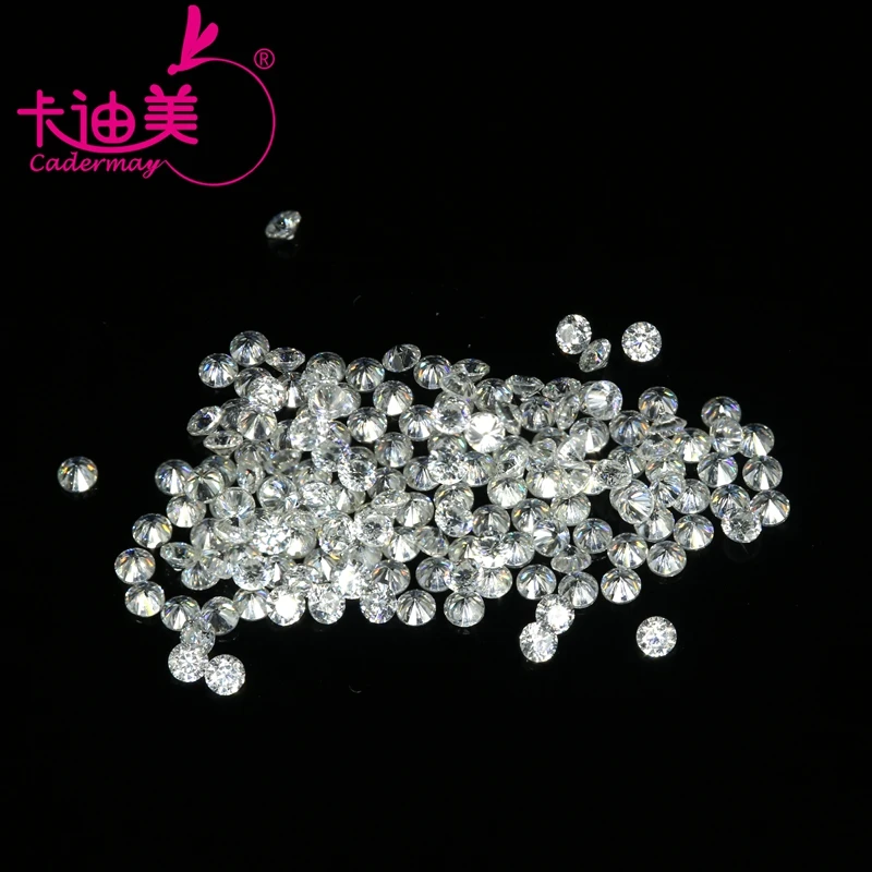 

CADERMAY Wholesale Price 1ct Per Pack Small Size 0.8mm-2.9mm White D Color Melee Moissanite Gemstones For DIY Jewelry Making