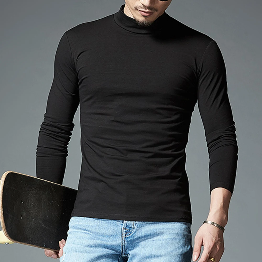 Fashion Men's Casual Slim Fit Turtleneck T-Shirts Long Sleeve Tops Pullover T-Shirt Solid Color Tops For Man Undershirts
Fashion Men's Casual Slim Fit Turtleneck T-Shirts Long Sleeve Tops Pullover T-Shirt Solid Color Tops For Man Undershirts