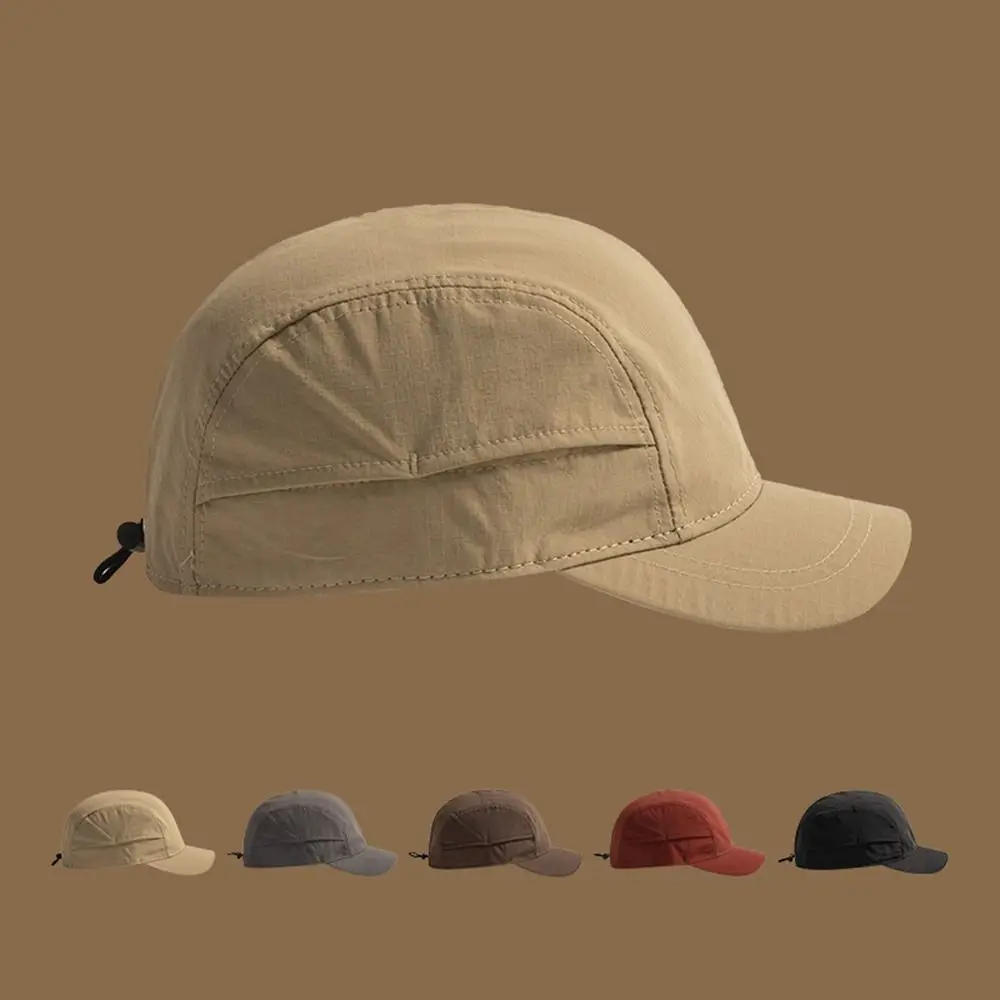 

Cotton Baseball Caps Hip Hop Quick Dry Short Brim Sunscreen Hats Adjustable Sun Protection Golf Dad Hat Men Women