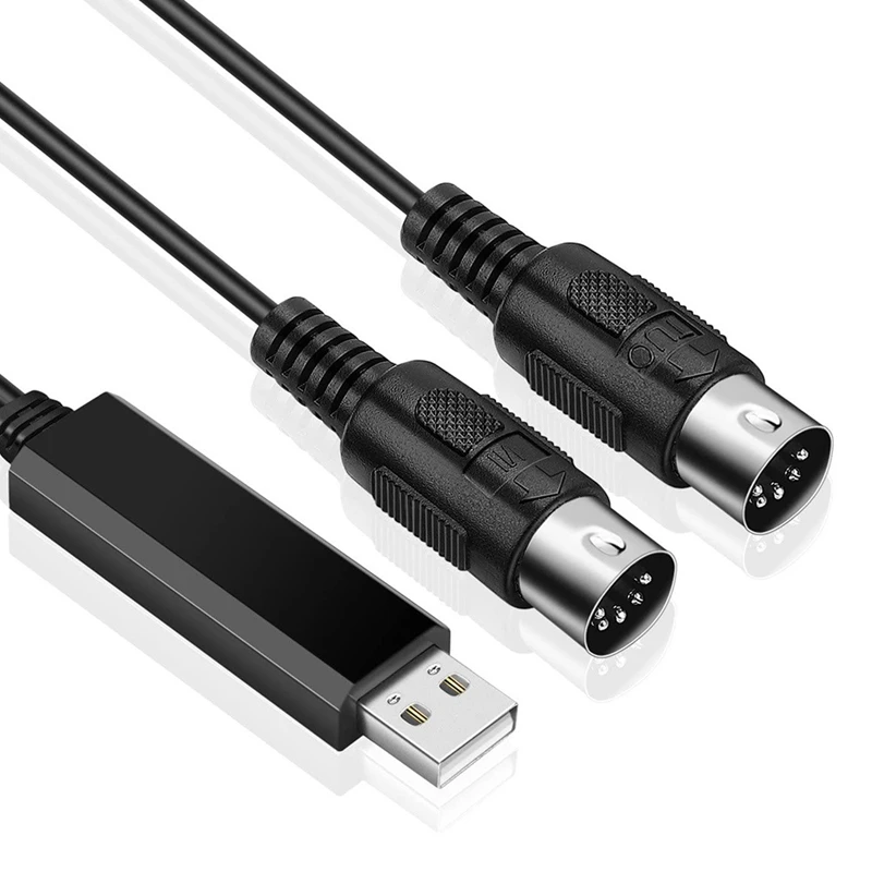 Кабель-преобразователь USB MIDI с интерфейсом USB на внешний кабель MIDI, подходит для ПК, ноутбука, клавиатуры Piano в музыкальной студии, 6,5 футов
Кабель-преобразователь USB MIDI с интерфейсом USB на внешний кабель MIDI, подходит для ПК, ноутбука, клавиатуры Piano в музыкальной студии, 6,5 футов