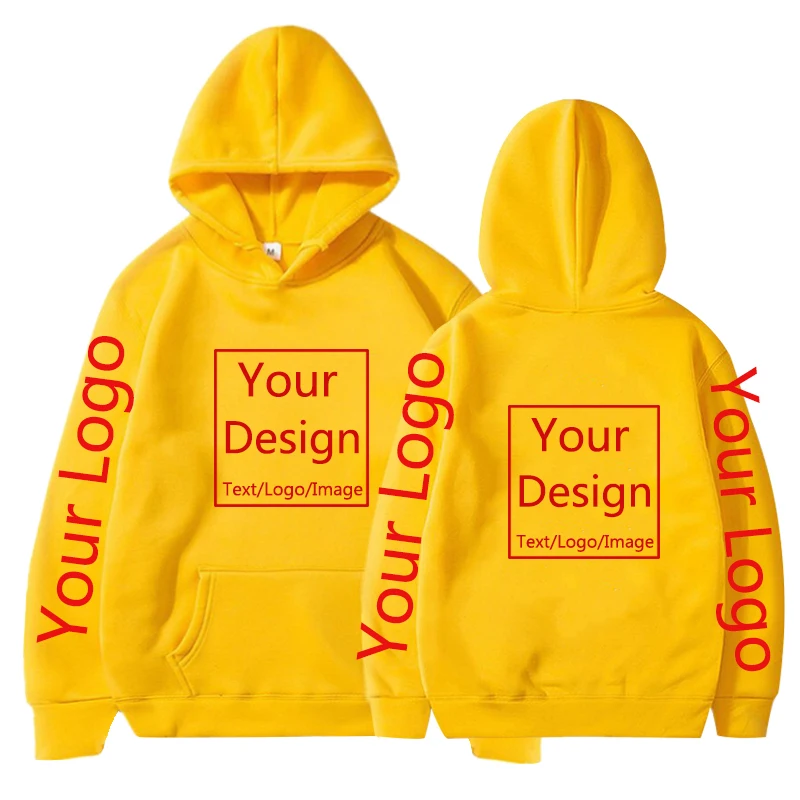 

Your OWN Design Brand Logo/Picture Custom Men DIY Hoodies Sweatshirt Casual Hoody Clothing 6 Color Loose Fashion New 2022