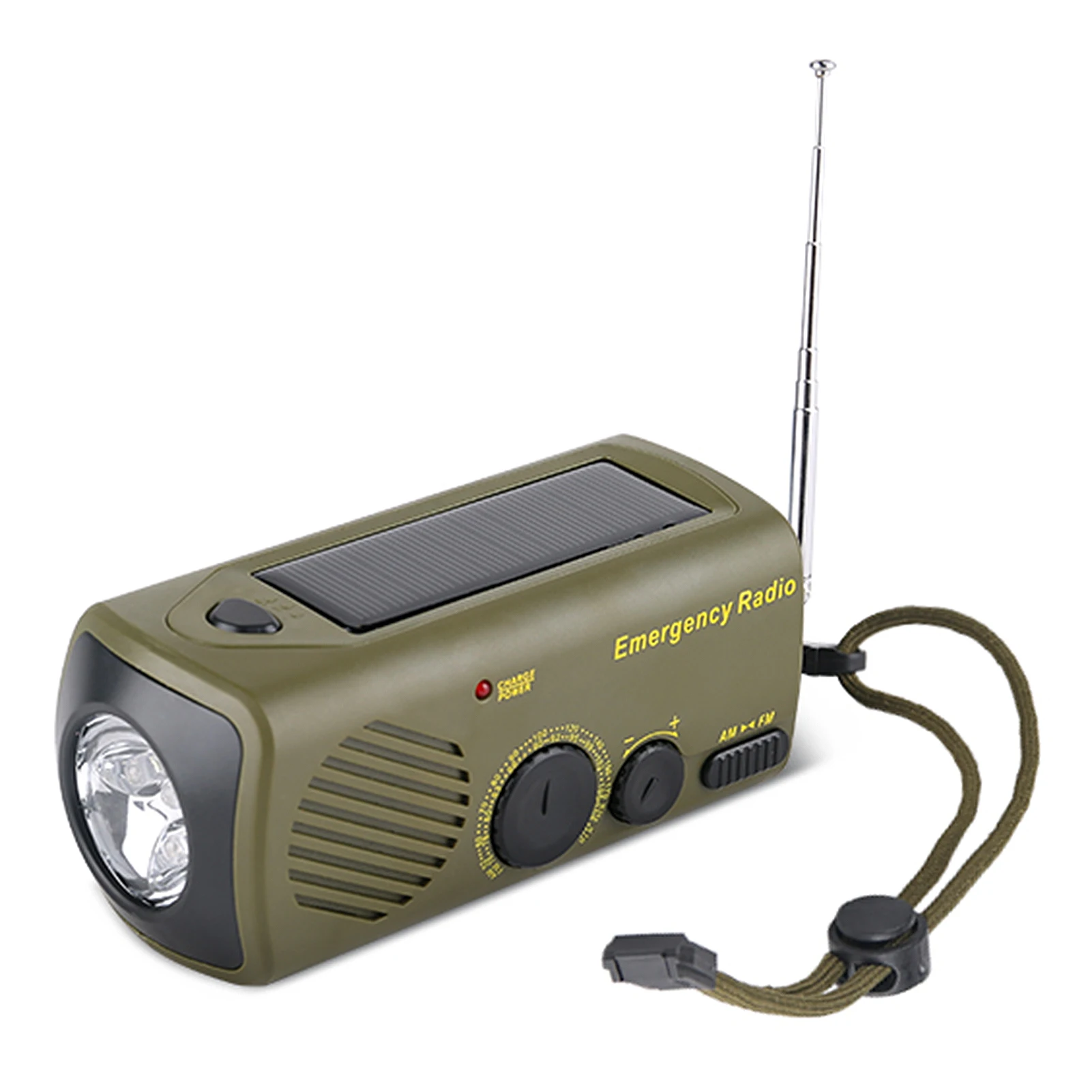 

Уличное аварийное радио, портативное зарядное устройство на солнечной батарее с ручным управлением, USB перезаряжаемое радио с фонариком, Аварийная сигнализация, зарядное устройство для сотового телефона