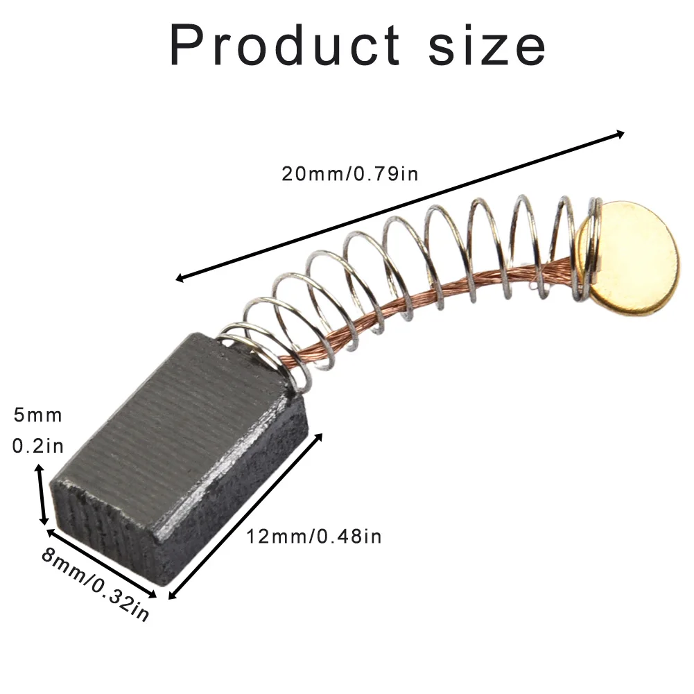 Motor Brushes Carbon Brushes Workshop 12mm × 8mm × 5mm Carbon + Metal Grinders Kit Motors Part Replacement For Electric Motors
Motor Brushes Carbon Brushes Workshop 12mm × 8mm × 5mm Carbon + Metal Grinders Kit Motors Part Replacement For Electric Motors