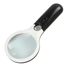 3 LED Handheld Magnifier Light 45X/3X Lens Multiple 11cm Reading Magnifying Glass Lens Jewelry Loupe Manufacturing Tools
3 LED Handheld Magnifier Light 45X/3X Lens Multiple 11cm Reading Magnifying Glass Lens Jewelry Loupe Manufacturing Tools