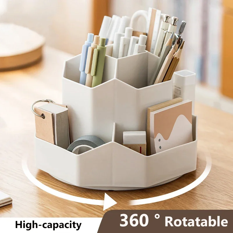 360°Rotatable Pen Holder Large Capacity Desk Pencil Storage Box 9-Grid Stationery Organizer School Office Pen Stand
360°Rotatable Pen Holder Large Capacity Desk Pencil Storage Box 9-Grid Stationery Organizer School Office Pen Stand