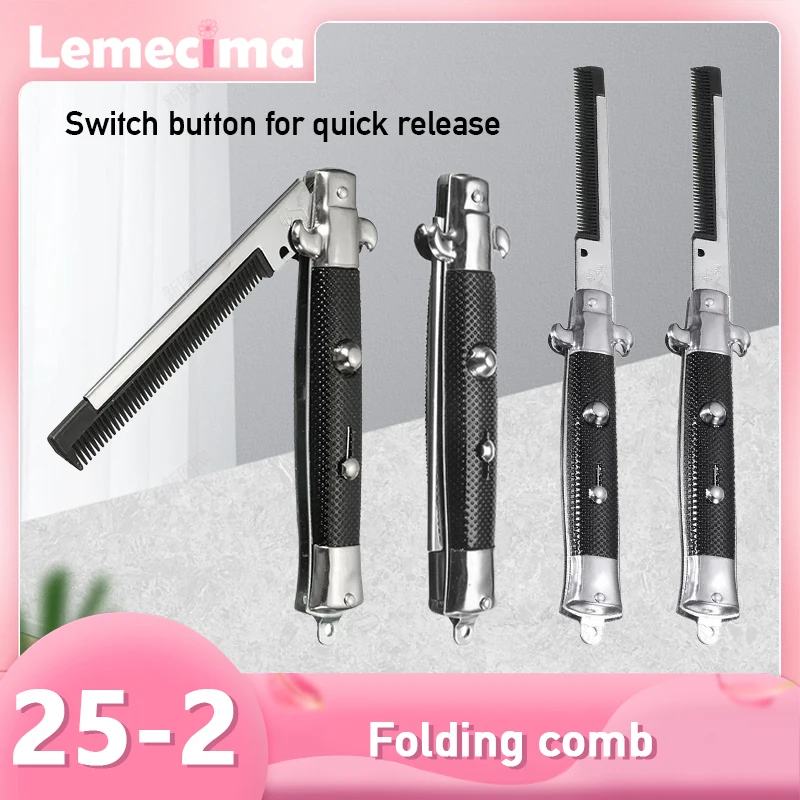 1/2Pcs Stainless Steel Folding Hair Comb Beard Comb Hairs Brush Press Button Switch Beauty Combs Hair Style Accessories Hot
1/2Pcs Stainless Steel Folding Hair Comb Beard Comb Hairs Brush Press Button Switch Beauty Combs Hair Style Accessories Hot