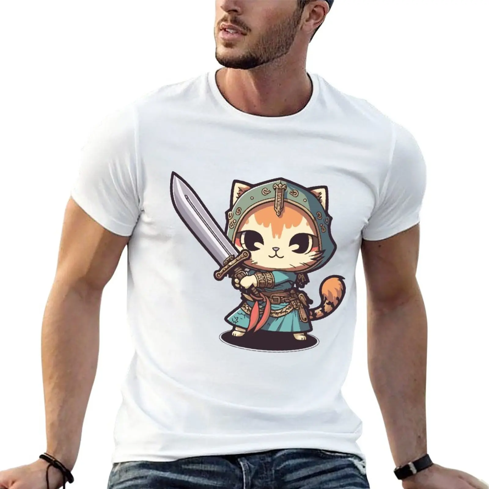 Chibi Paladin Cat T-Shirt customized t shirts boys animal print shirt oversized t shirts Men's t shirts
Chibi Paladin Cat T-Shirt customized t shirts boys animal print shirt oversized t shirts Men's t shirts