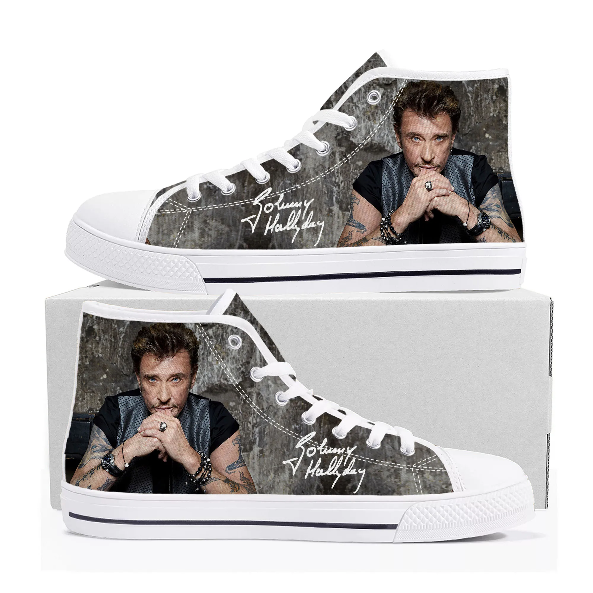 Johnny Hallyday Rock Singer High Top Sneakers Mens Womens Teenager High Quality Canvas Sneaker Casual Couple Shoes Custom Shoe
Johnny Hallyday Rock Singer High Top Sneakers Mens Womens Teenager High Quality Canvas Sneaker Casual Couple Shoes Custom Shoe