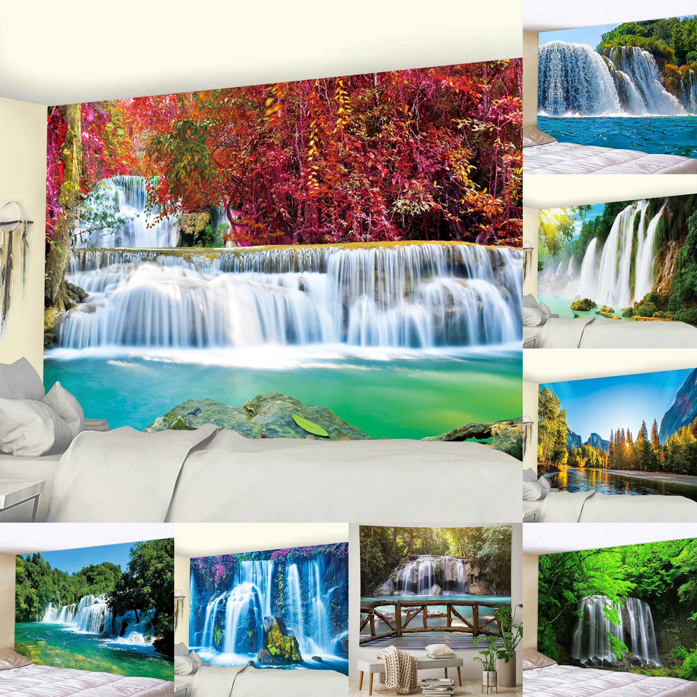 Forest Waterfall Tapestry Bohemian Wall Papers Home Decor Tapestries Garden Decoration Wall Decoration Cloth Tapestries Tapiz
Forest Waterfall Tapestry Bohemian Wall Papers Home Decor Tapestries Garden Decoration Wall Decoration Cloth Tapestries Tapiz