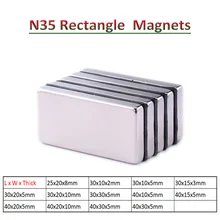 1Pcs N35 Rectangle Powerful Magnets Neodymium Magnet Rare Earth Permanent Magnet,Length=25mm/30mm/40mm
1Pcs N35 Rectangle Powerful Magnets Neodymium Magnet Rare Earth Permanent Magnet,Length=25mm/30mm/40mm