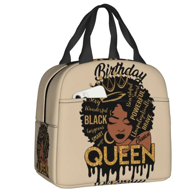 Birthday Queen Black Women Bag Hot Cold Snacks Insulated Lunch Boxes for Kids School Work Picnic Food Tote Container
Birthday Queen Black Women Bag Hot Cold Snacks Insulated Lunch Boxes for Kids School Work Picnic Food Tote Container